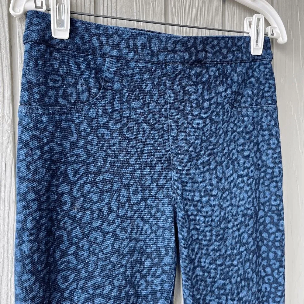 Spanx Leopard Print Denim Leggings M Shaping